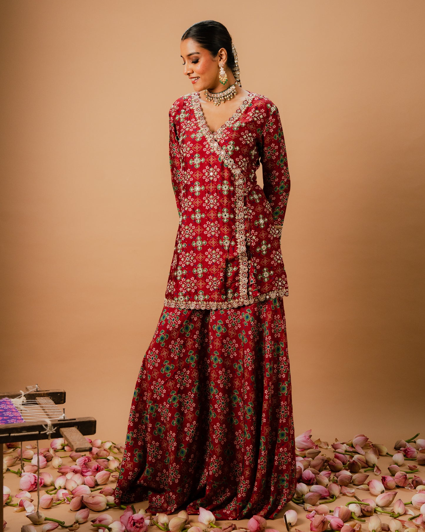 EMBROIDERED SHARARA SET