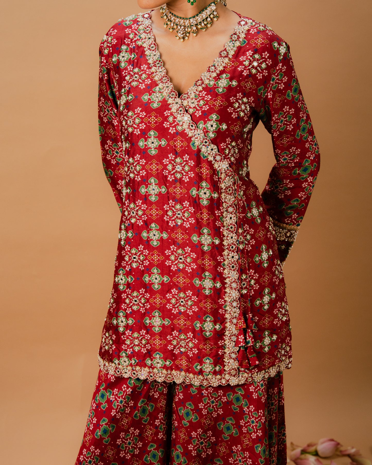 EMBROIDERED SHARARA SET