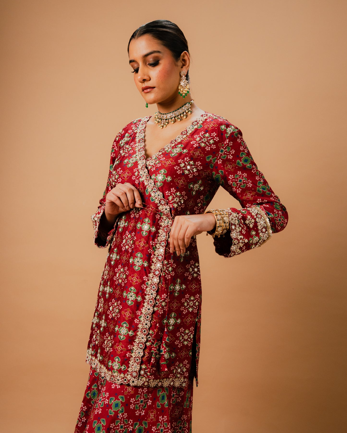 EMBROIDERED SHARARA SET