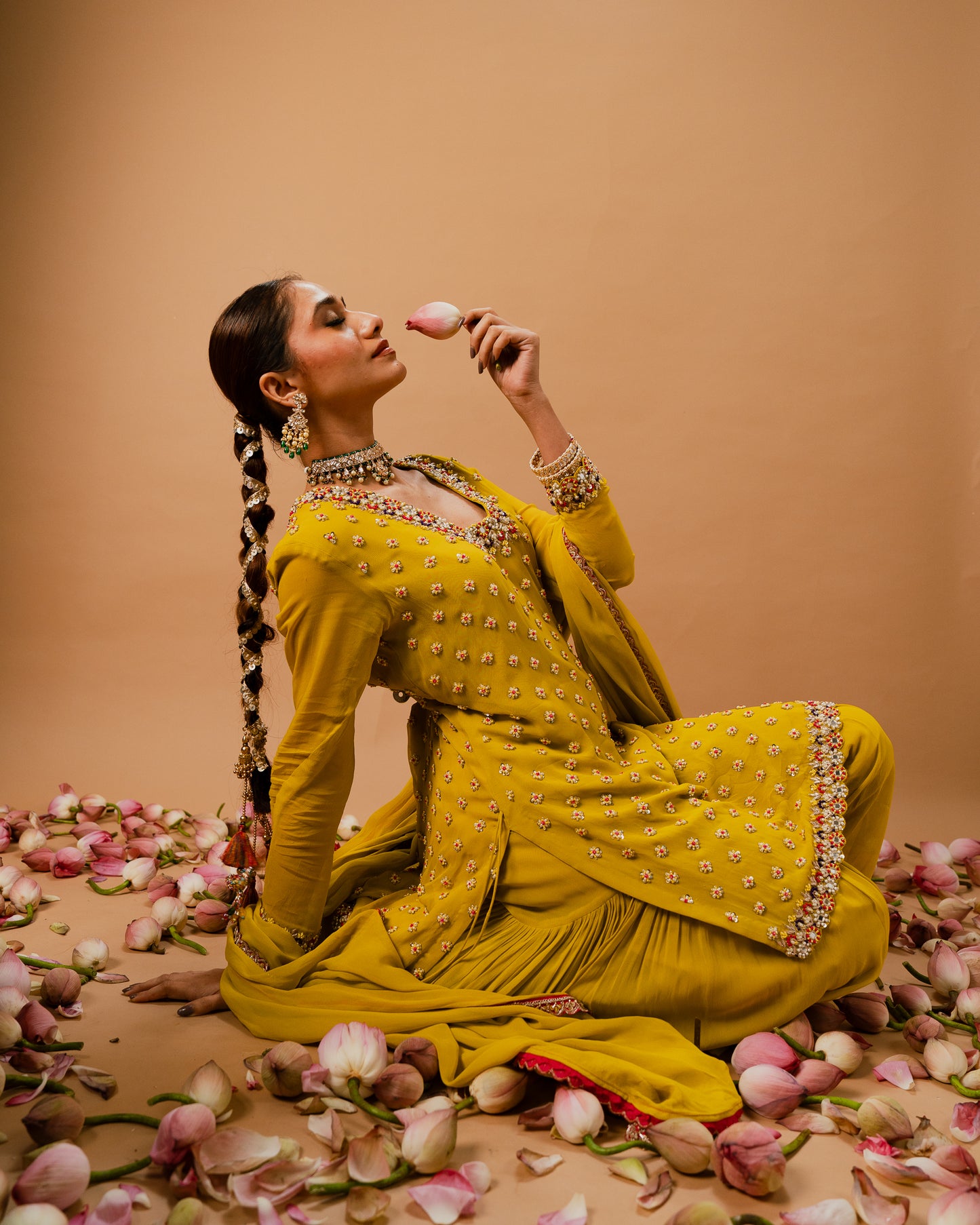 EMBROIDERED SHARARA SET